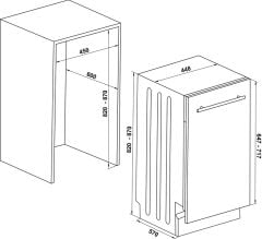 VEGA Bulaşık makinası tam ank 45cm