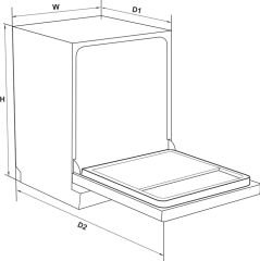 ETERNAL Bulaşık makinası solo 60cm inox
