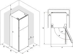 ORION Buzdolabı solo üst don 84cm inox