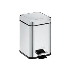 CARLA Pedallı çöp kutusu,3l,parlak krom