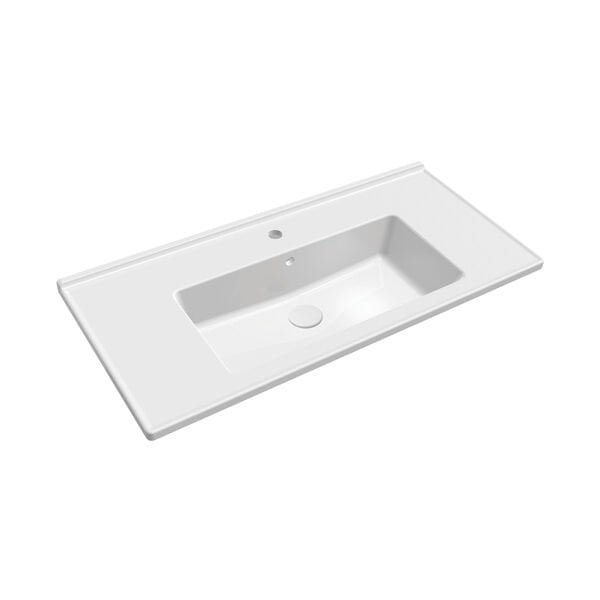 LEONIS 100 Lavabo Parlak Beyaz 1000x465