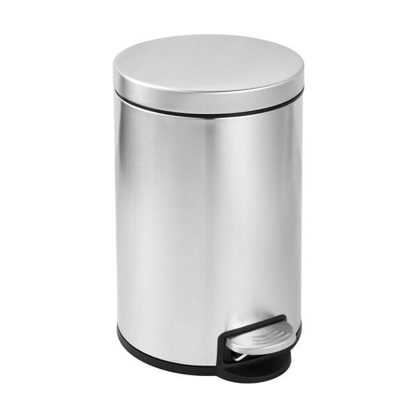 SOFTEX Pedallı çöp kutusu,12L,paslanmaz çelik renkli