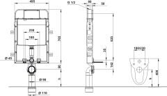 MATTO 01 Gömme rezervuar,tuğla duvarlar için,2 kademe