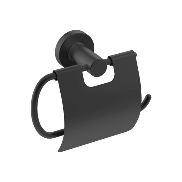 OZO Tuvalet kağıtlık kapaklı,mat siyah