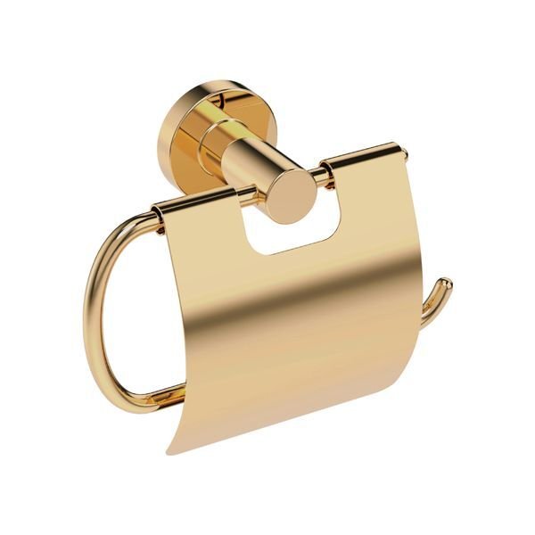 OZO Tuvalet kağıtlık kapaklı,parlak altın