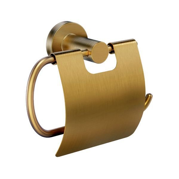 OZO Tuvalet kağıtlık kapaklı,mat altın