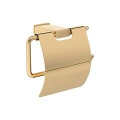 PLATO Tuvalet kağıtlık kapaklı,parlak altın
