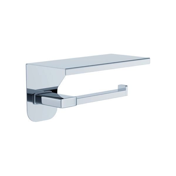 PLATO Tuvalet kağıtlık,etajerli,parlak krom