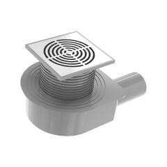 VORTEX Yer Süzgeci Yatay 100x100 Parlak Çelik