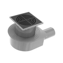 VORTEX Yer Süzgeci Yatay 100x100 Siyah