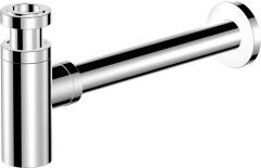 T tipi sifon, parlak krom