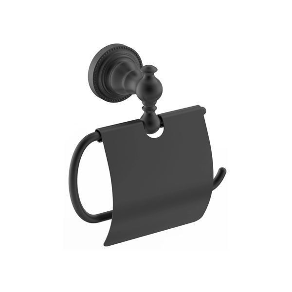 CALISTO Tuvalet kağıtlık kapaklı,mat siyah