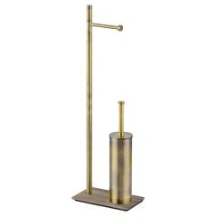 VENERE Ayaklı tuvalet kağıtlık ve fırçalıkbronz