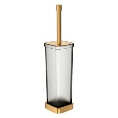 PLATO Tuvalet fırçalık,yerden,parlak altın