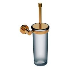 OZO Tuvalet fırçalık,duvara monte,parlak altın