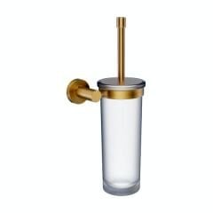 OZO Tuvalet fırçalık,duvara monte,mat altın