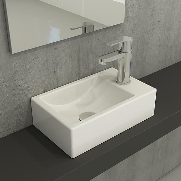 MOLLY Lavabo Par Beyaz 370x230mm Sağ