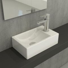 MOLLY Lavabo Par Beyaz 370x230mm Sağ