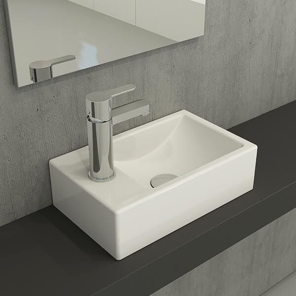 MOLLY Lavabo Par Beyaz 370x230mm Sol