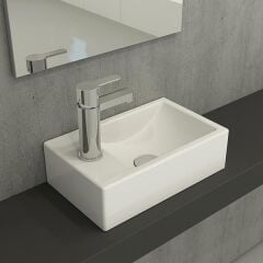 MOLLY Lavabo Par Beyaz 370x230mm Sol