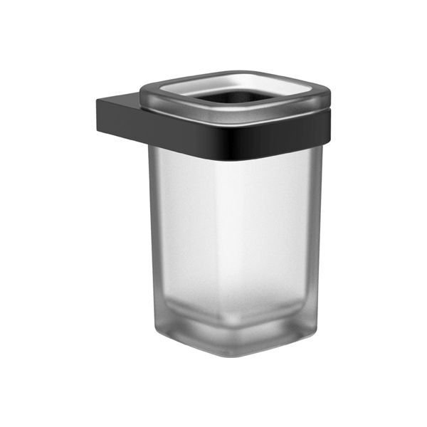 PLATO Diş fırçalık,duvara monte,mat siyah