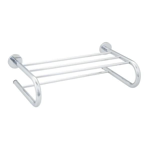 SETO Raflı havluluk,yuvarlak,parlak krom