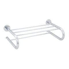 SETO Raflı havluluk,yuvarlak,parlak krom