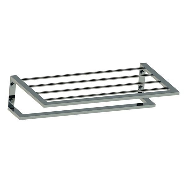 TOVE Raflı havluluk,köşeli,parlak krom