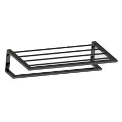 TOVE Raflı havluluk,köşeli,mat siyah