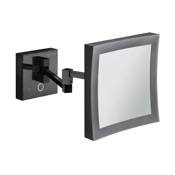 ORVA Işıklı makyaj aynası,kare,titanyum