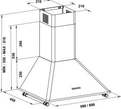 VINTAGE Davlumbaz 60cm klasik krem