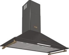 VINTAGE Davlumbaz 90cm klasik antrasit