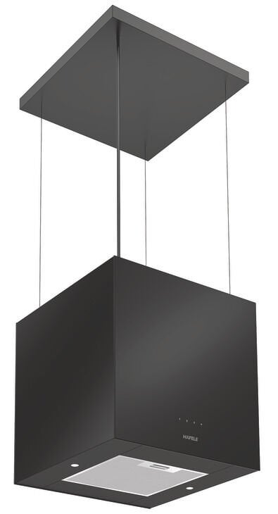 POLAR Davlumbaz 40cm abajur siyah cam