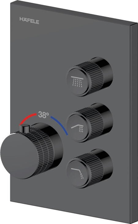 MASTERMIX 3F Ankastre banyo bataryası,mat siyah