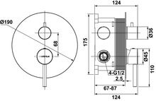 NEOMIX R 3F Ankastre banyo bataryası,paslanmaz çelik renkli