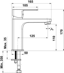 SOLAR Lavabo bataryası, parlak altın