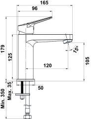 VOG Lavabo bataryası, mat siyah
