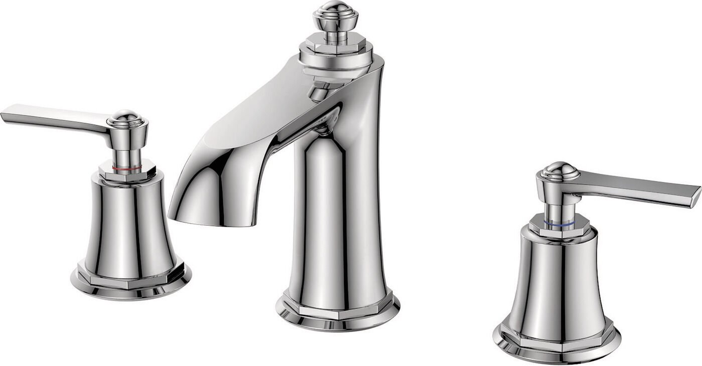 ROMANO Üç delikli lavabo bataryası,parlak krom