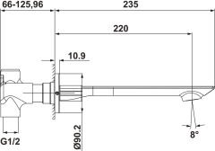 SONATE Ankastre lavabo bataryası,parlak altın