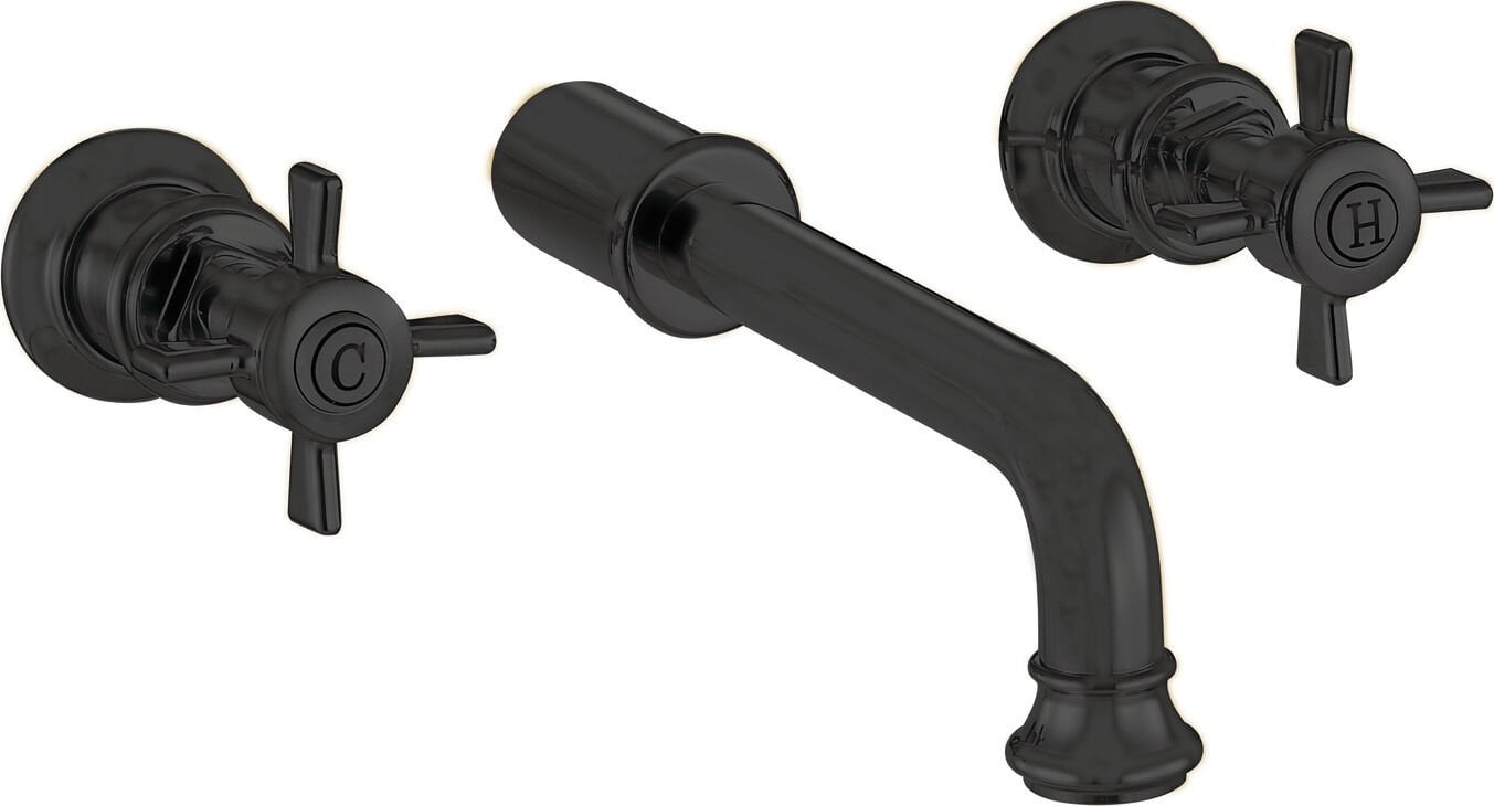 MONET Ankastre lavabo bataryası, mat siyah