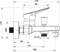 VOG Banyo bataryası, mat siyah