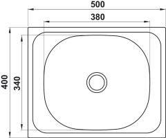 CAPUA02 Eviye, tezg.üstü,500x400mm,dekor