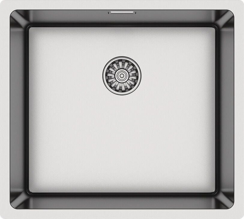 NOVARA04 Eviye,490x440mm,pas.çel.fırçalı