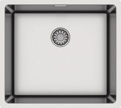 NOVARA04 Eviye,490x440mm,pas.çel.fırçalı