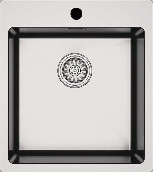 NOVARA10 Eviye,450x505mm,pas.çel.fırçalı