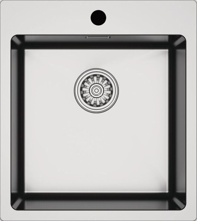 NOVARA10 Eviye,450x505mm,pas.çel.fırçalı