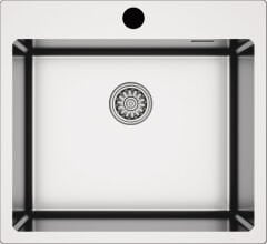 NOVARA12 Eviye,550x505mm,pas.çel.fırçalı