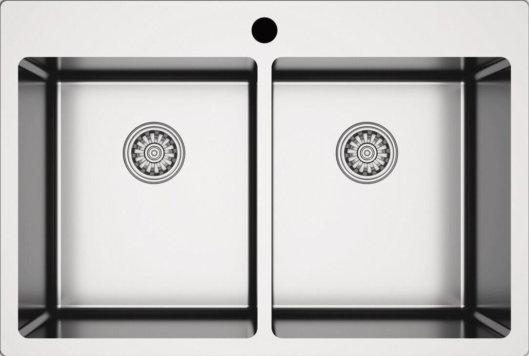 NOVARA13 Eviye,750x505mm,pas.çel.fırçalı