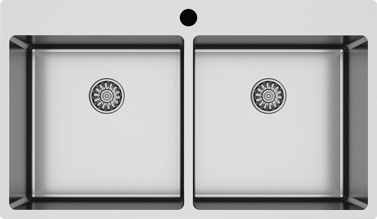 NOVARA14 Eviye,870x505mm,pas.çel.fırçalı