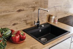 ADELA Carbon granit eviye, 570x510mm